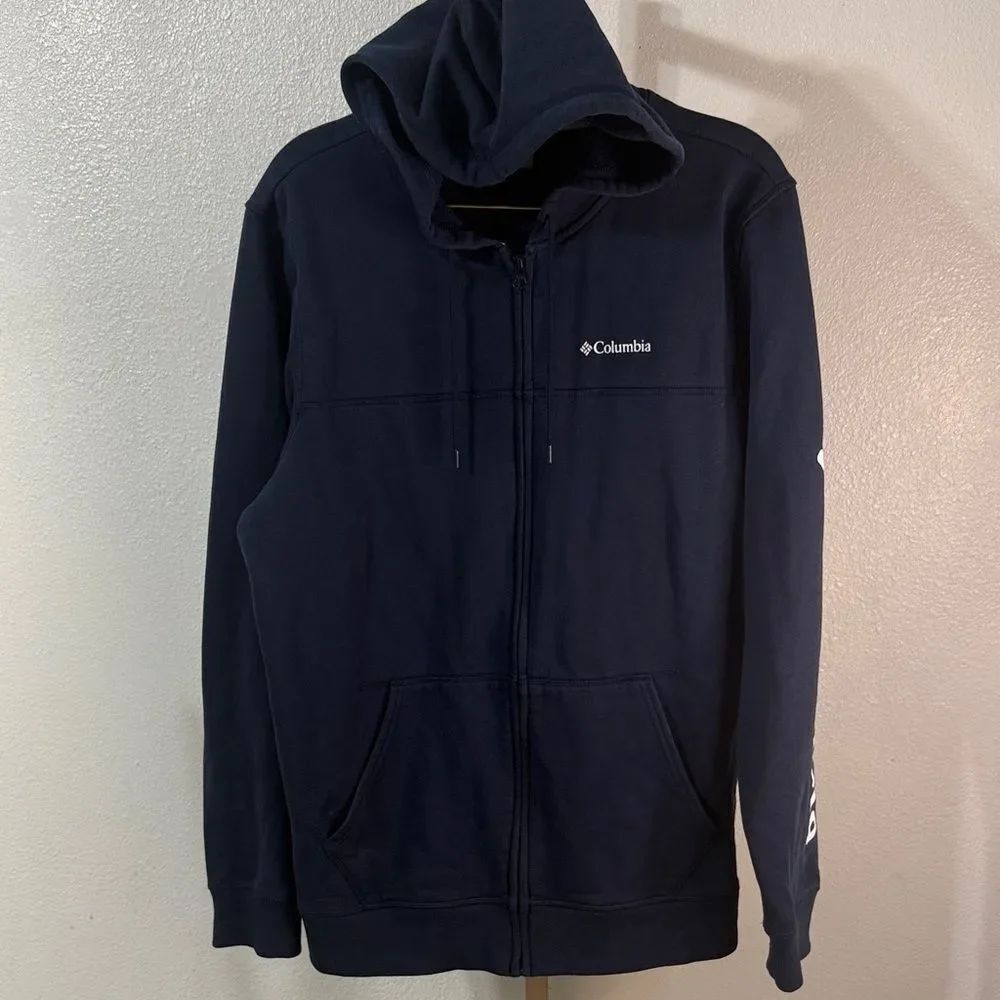 Columbia Dark Blue Full-Zip Hoodie